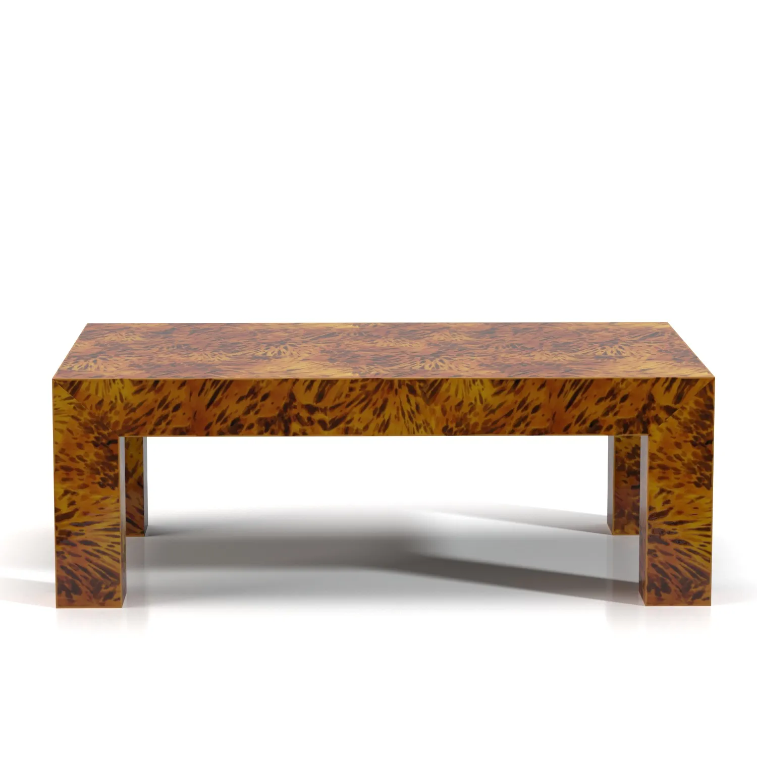 Lacquered Faux Tortoise Shell Coffee Table PBR 3D Model_04